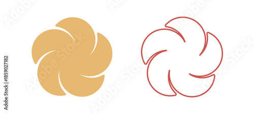 梅の花 正月 和風 あしらい アイコン 新年 お正月素材 伝統行事 デザイン素材 ベクターイラスト