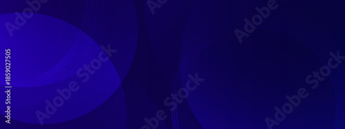 Photos Dark blue image features circles and curved lines design elements