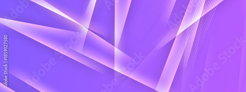 Purple and white light intersect forming an interesting and modern abstract pattern