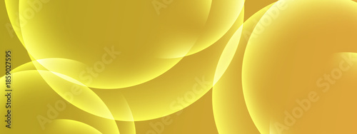 Abstract yellow gradient background with overlapping glowing curves