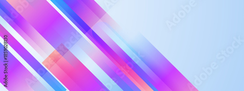 Geometric shapes in blue white and pink hues