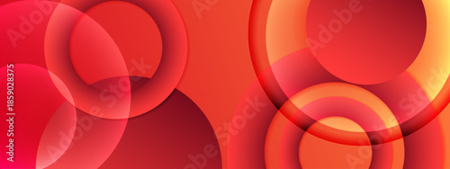 Overlapping red circles of varying sizes and hues