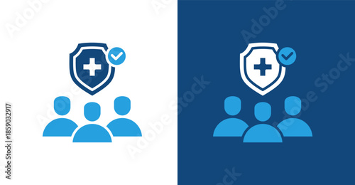 Primary Care Glyph Duotone, with light and dark background