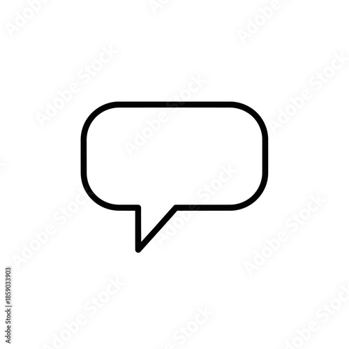 Empty Speech Bubble Icon, Communication Symbol, Dialogue Outline