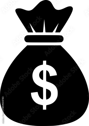 Money Bag Dollar Finance Symbol Vector Illustration