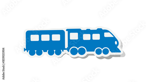 Blue train icon