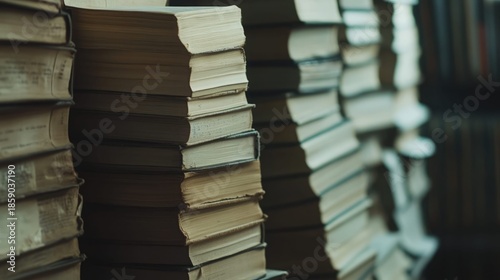 stack of old books
