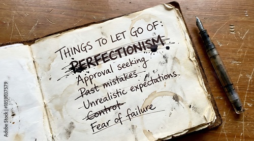 Things to Let Go Of: Perfectionism Approval Seeking Past Mistakes Unrealistic Expectations Control and Fear of Failure.