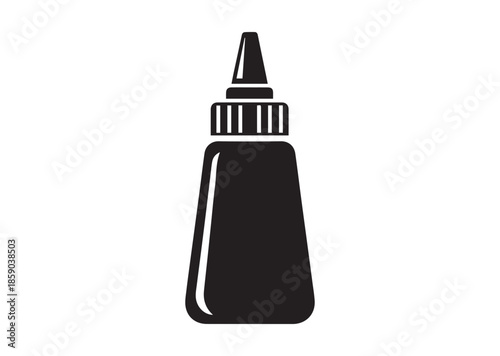 Glue bottle icon, Glue bottle silhouette vector
