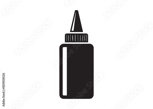 Glue bottle icon, Glue bottle silhouette vector