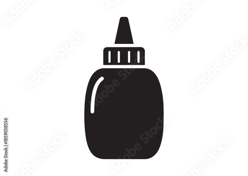 Glue bottle icon, Glue bottle silhouette vector