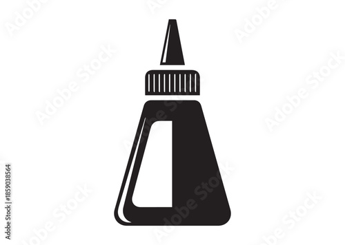 Glue bottle icon, Glue bottle silhouette vector