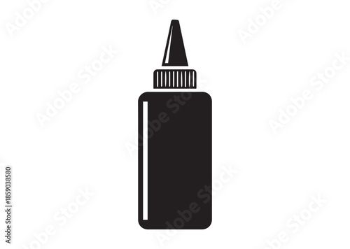 Glue bottle icon, Glue bottle silhouette vector