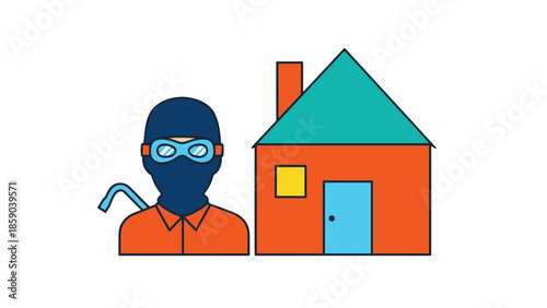 Burglar and House Icon