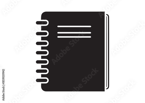Notebook icon, Notebook silhouette vector