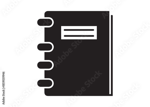 Notebook icon, Notebook silhouette vector