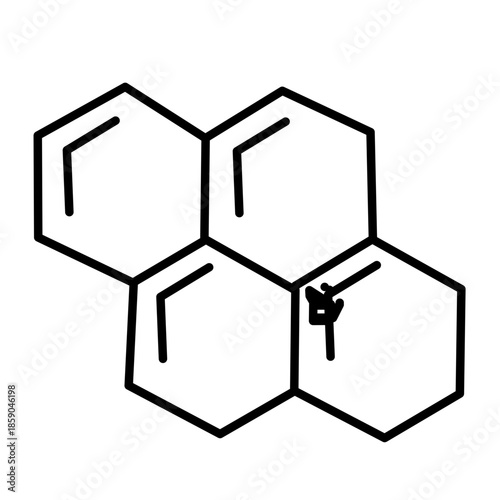 Bee honey vector icon