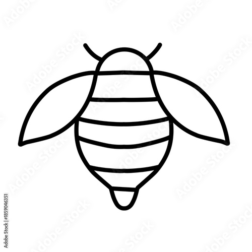 Bee honey vector icon