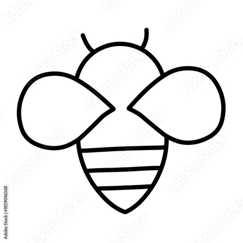 Bee honey vector icon