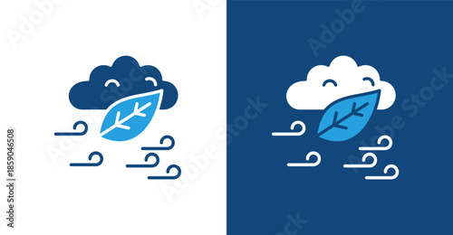 Carbon Neutral Glyph Duotone, with light and dark background