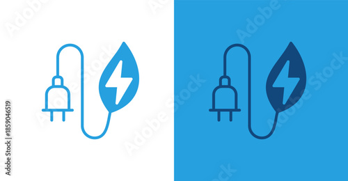 Green Energy Flat, with light and dark background