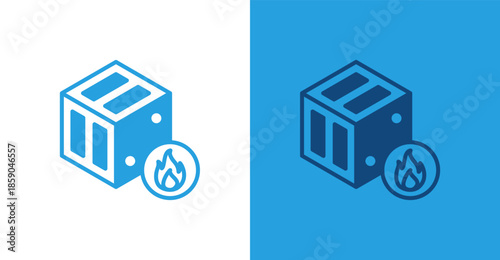 Fuel Cell Flat, with light and dark background