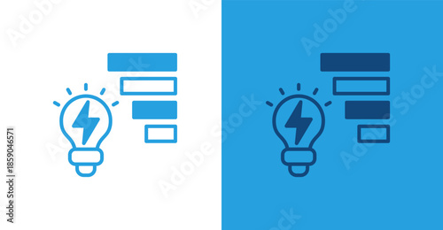 Energy Efficiency Flat, with light and dark background