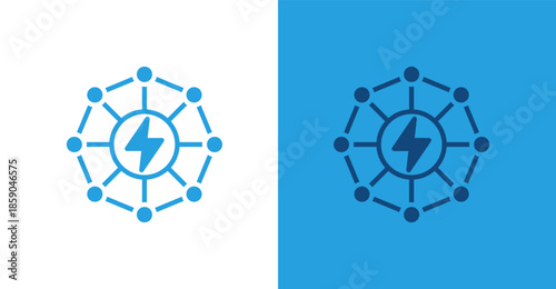 Smart Grid Flat, with light and dark background