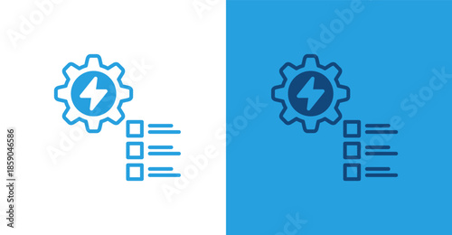 Electrification Flat, with light and dark background