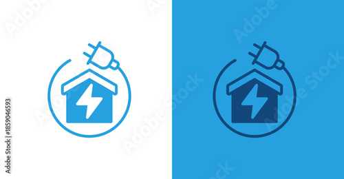 Energy Management Flat, with light and dark background