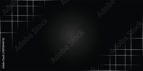 Abstract dark background with glowing grid lines and central light.