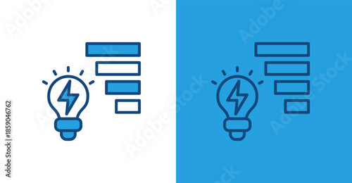 Energy Efficiency Color Outline, with light and dark background