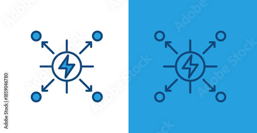 Decentralized Color Outline, with light and dark background