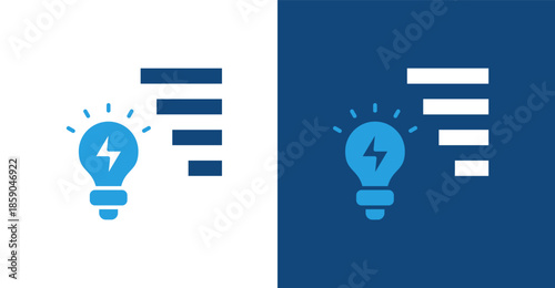 Energy Efficiency Glyph Duotone, with light and dark background