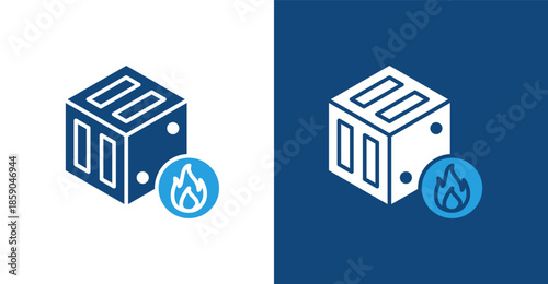 Fuel Cell Glyph Duotone, with light and dark background