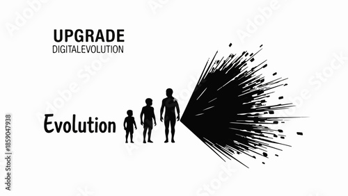 Humanity's digital evolution and transformation into abstract energy