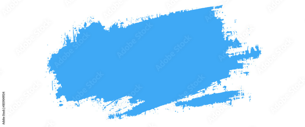 Obraz premium Vector abstract blue bold brush stroke splash.