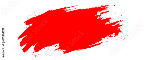 Vector abstract red bold brush stroke splash.