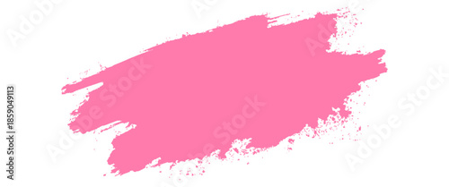 Vector abstract pink bold brush stroke splash.