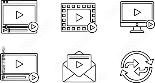 Vector Illustration of Various Digital Media Devices