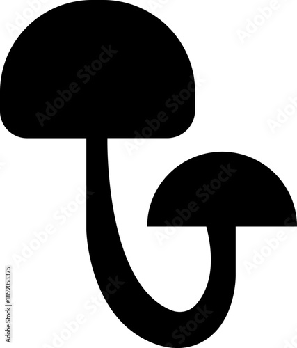 Cartoon vector mushrooms clipart, doodle icon set. Black silhouettes . Nature illustration .mushrooms line art set mushroom line art vector illustration of mushrooms vector design Mushrooms icon set B