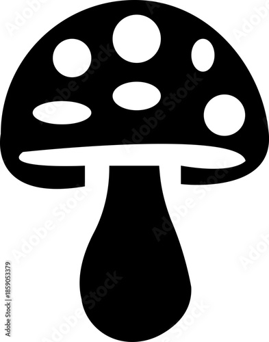 Cartoon vector mushrooms clipart, doodle icon set. Black silhouettes . Nature illustration .mushrooms line art set mushroom line art vector illustration of mushrooms vector design Mushrooms icon set B