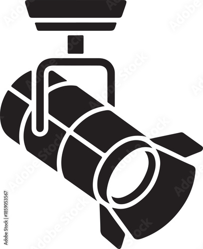 Professional Stage Spotlight Illustration with Dramatic Lighting Effects for Theater and Event Productions