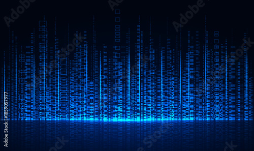 High-speed, multiband internet. Vector illustration of digital network connections. Technological futuristic background.