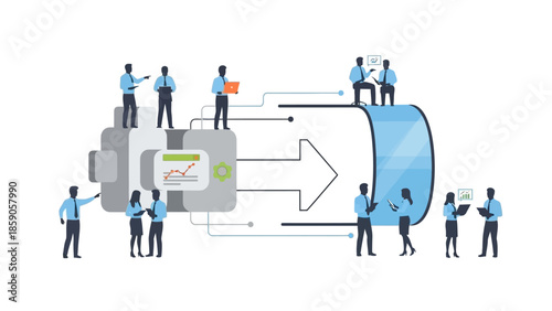 Virtual Reality Transformation Modern Business Technology and Data Analysis Integration