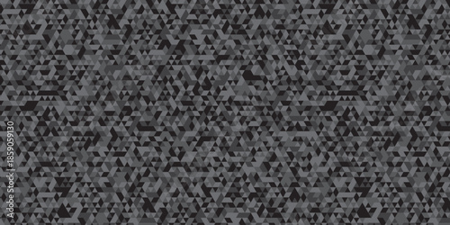 Vector abstract geometric black and gray low polygon triangle paper wallpaper. origami paper background. gradient grid creative digital business triangular low textile design.