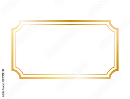 ゴールドのシンプルフレーム