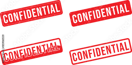 Confidential Red Rubber Stamp Collection