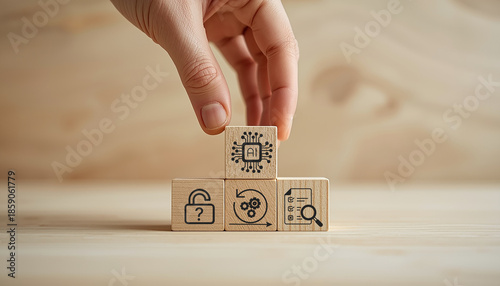 AI powered tools concept. AI adoption for predictation, forecasting, decision making, automation process, optimize operations and increase productivity and efficiency, audit,improved job satisfaction.