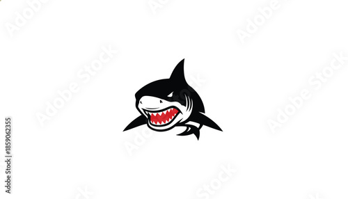 Smiling Orca Cartoon Character on White Background